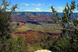 South Rim Grand Canyon boosted scenic colors