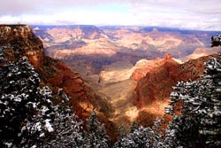 south rim grand canyon snow 13